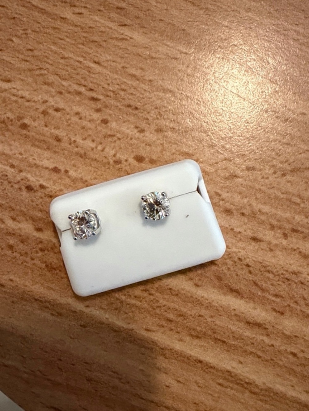 Moissanite Earrings - Picture 2 of 3